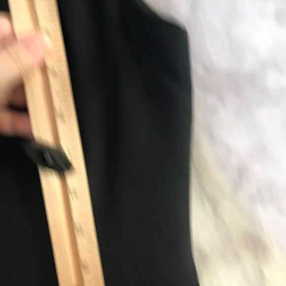 Hugo Buscati Collection Dress Womens 8 Black Sheath Vintage Front Slit V Neck - Picture 11 of 12